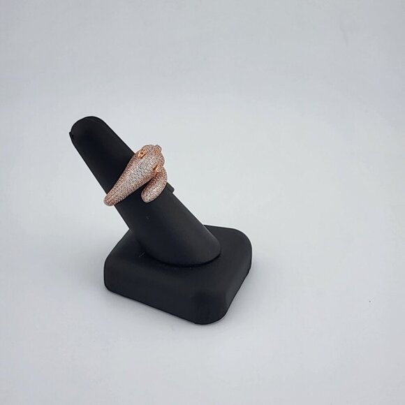 LAST ONE Fierce & Stylish: Panther Ring in 925 Silver with CZ Stones - Picture 4 of 14